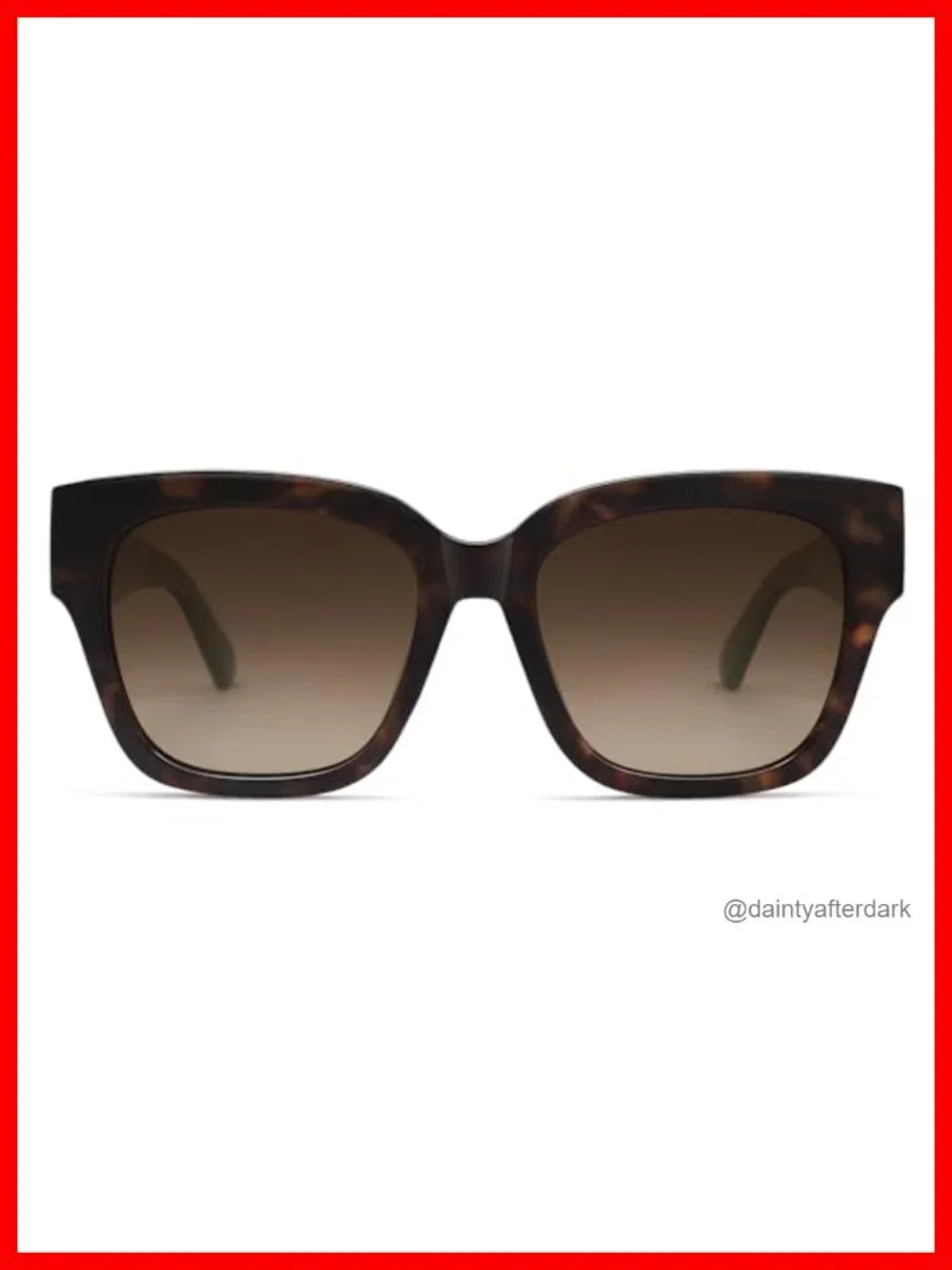 Trendy Polarized Square Sunglasses Women Retro Oversized Thick Frame